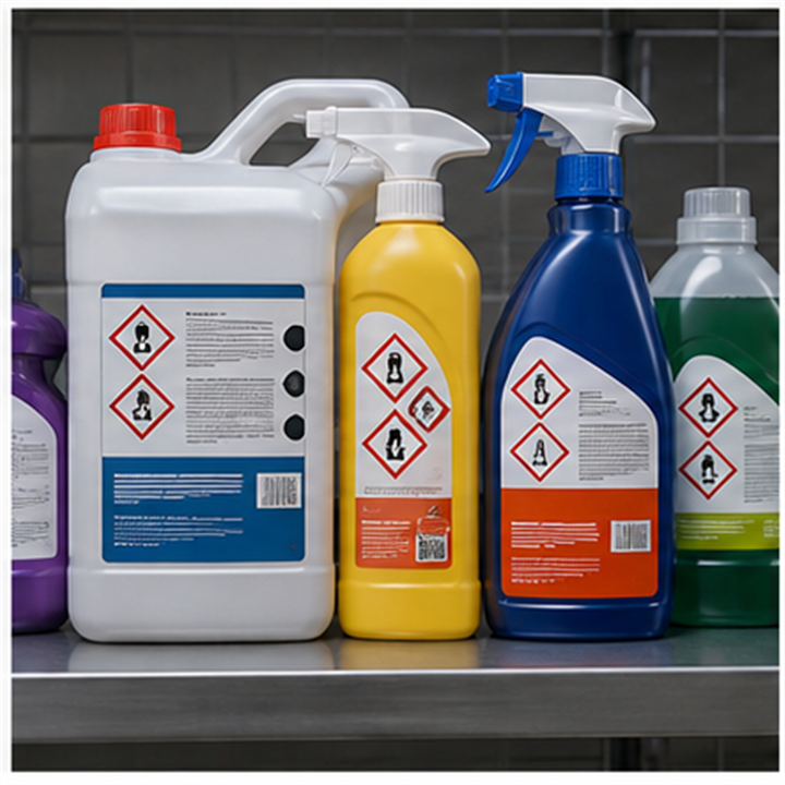 Labels for consumer chemicals and cleaning