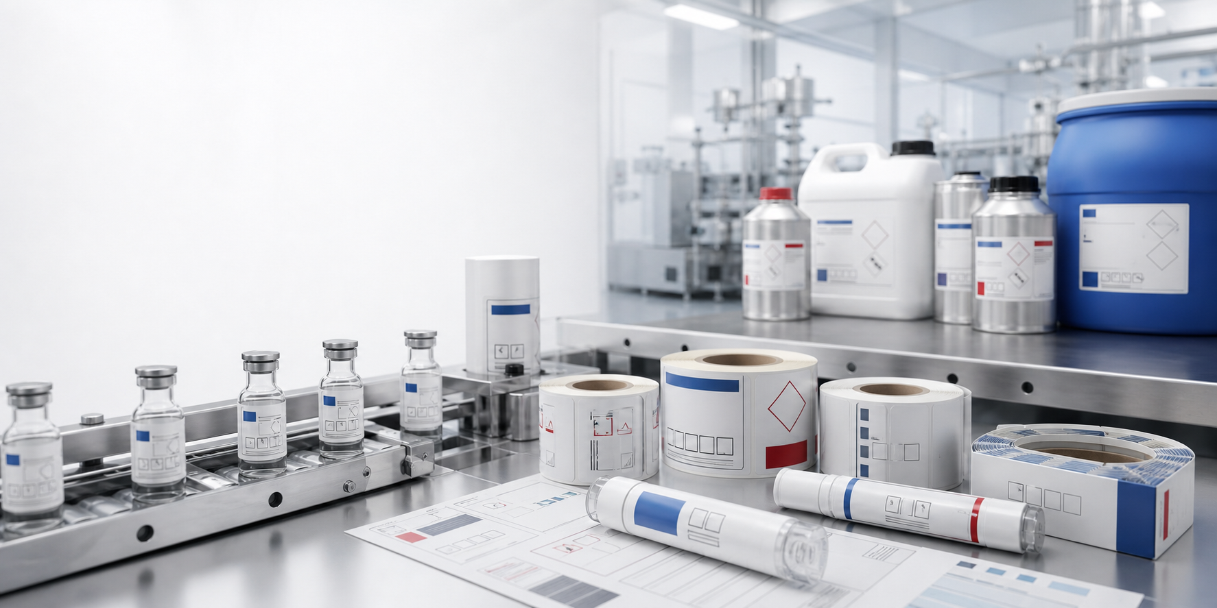 Etiquetes autoadhesives per a sectors farmacèutic, químic i industrial