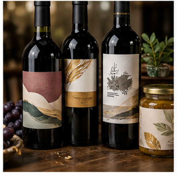 Etiquetas para vino y producto gourmet